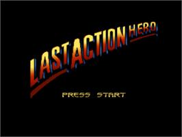 Title screen of Last Action Hero on the Nintendo SNES.