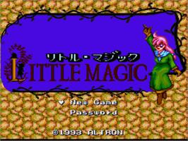 Title screen of Little Magic on the Nintendo SNES.