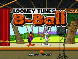 Title screen of Looney Tunes B-Ball on the Nintendo SNES.