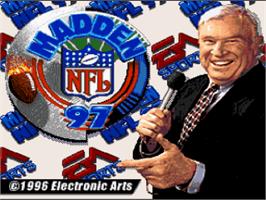 Title screen of Madden NFL '97 on the Nintendo SNES.