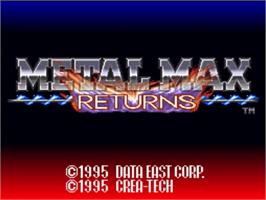Title screen of Metal Max Returns on the Nintendo SNES.