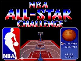 Title screen of NBA All-Star Challenge on the Nintendo SNES.