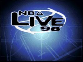 Title screen of NBA Live '98 on the Nintendo SNES.