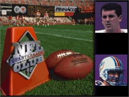 Title screen of NFL Quarterback Club '96 on the Nintendo SNES.