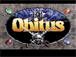 Title screen of Obitus on the Nintendo SNES.