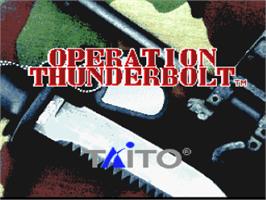 Title screen of Operation Thunderbolt on the Nintendo SNES.