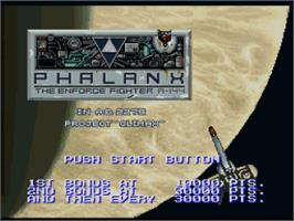 Title screen of Phalanx on the Nintendo SNES.