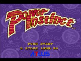 Title screen of Power Instinct on the Nintendo SNES.