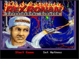 Title screen of Rex Ronan: Experimental Surgeon on the Nintendo SNES.