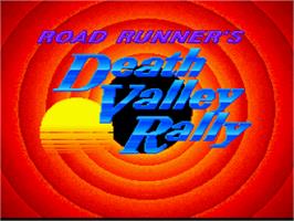 Title screen of Road Runner's Death Valley Rally on the Nintendo SNES.