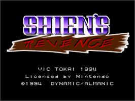 Title screen of Shien's Revenge on the Nintendo SNES.