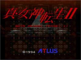 Title screen of Shin Megami Tensei II on the Nintendo SNES.