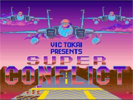 Title screen of Super Conflict: The Mideast on the Nintendo SNES.