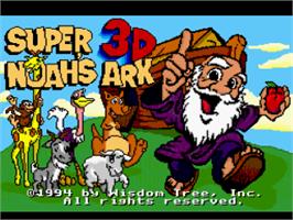 Title screen of Super Noah's Ark 3-D on the Nintendo SNES.