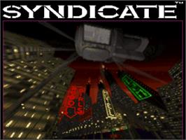 Title screen of Syndicate on the Nintendo SNES.