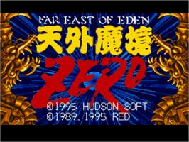 Title screen of Tengai Makyou Zero on the Nintendo SNES.