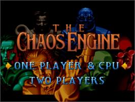 Title screen of The Chaos Engine on the Nintendo SNES.