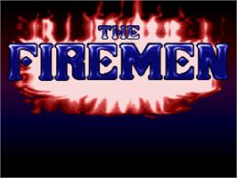 Title screen of The Firemen on the Nintendo SNES.