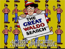 Title screen of The Great Waldo Search on the Nintendo SNES.