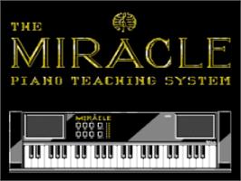 Title screen of The Miracle Piano Teaching System on the Nintendo SNES.