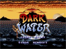 Title screen of The Pirates of Dark Water on the Nintendo SNES.