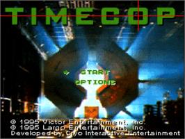 Title screen of Timecop on the Nintendo SNES.