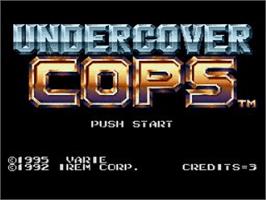 Title screen of Undercover Cops on the Nintendo SNES.