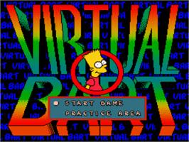 Title screen of Virtual Bart on the Nintendo SNES.