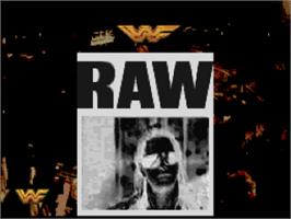 Title screen of WWF Raw on the Nintendo SNES.