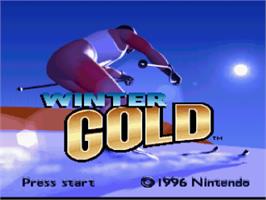 Title screen of Winter Gold on the Nintendo SNES.