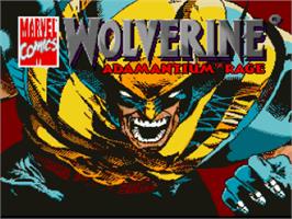 Title screen of Wolverine: Adamantium Rage on the Nintendo SNES.