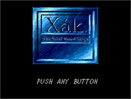 Title screen of Xak: The Art of Visual Stage on the Nintendo SNES.