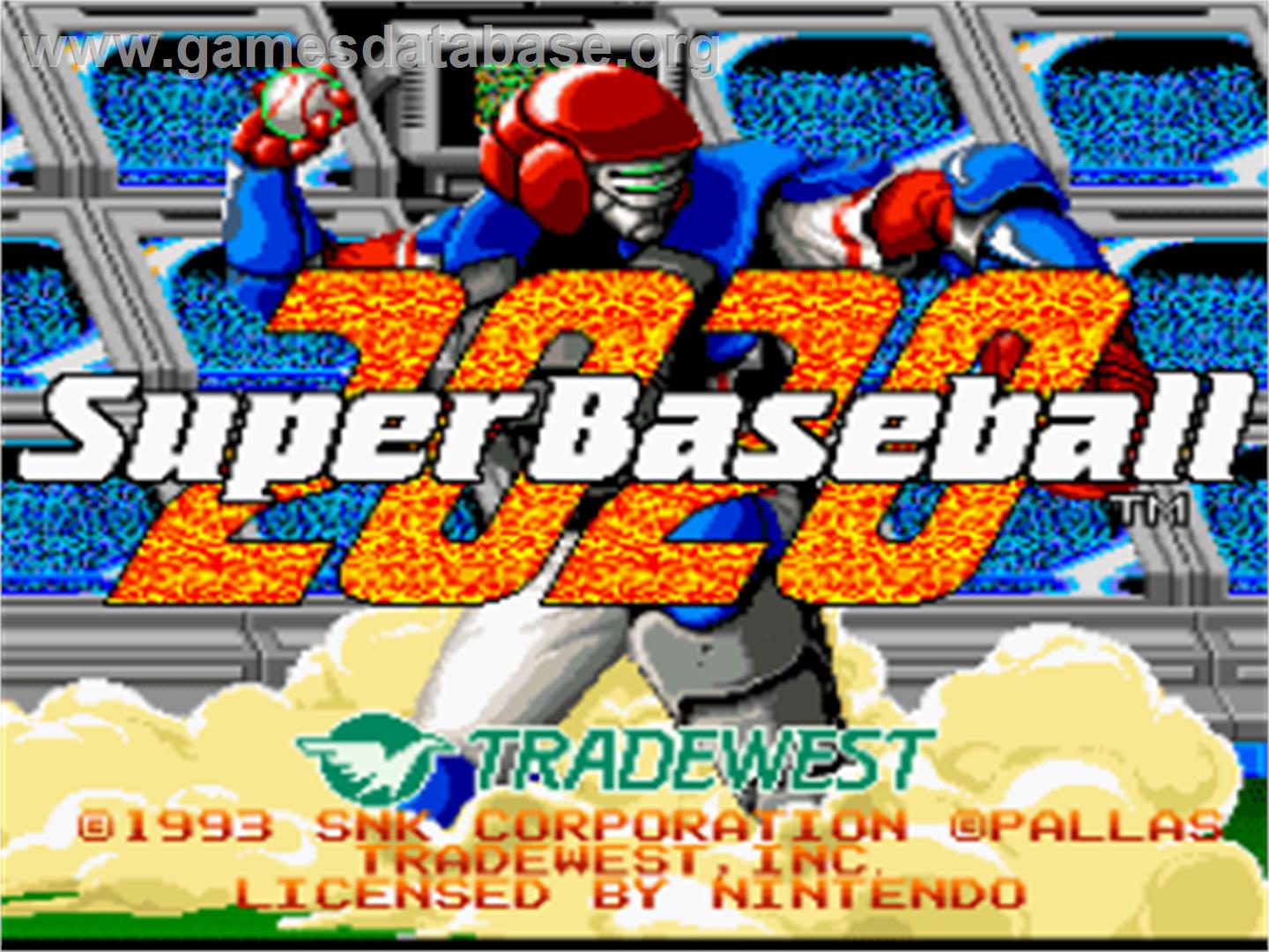 2020 Super Baseball - Nintendo SNES - Artwork - Title Screen
