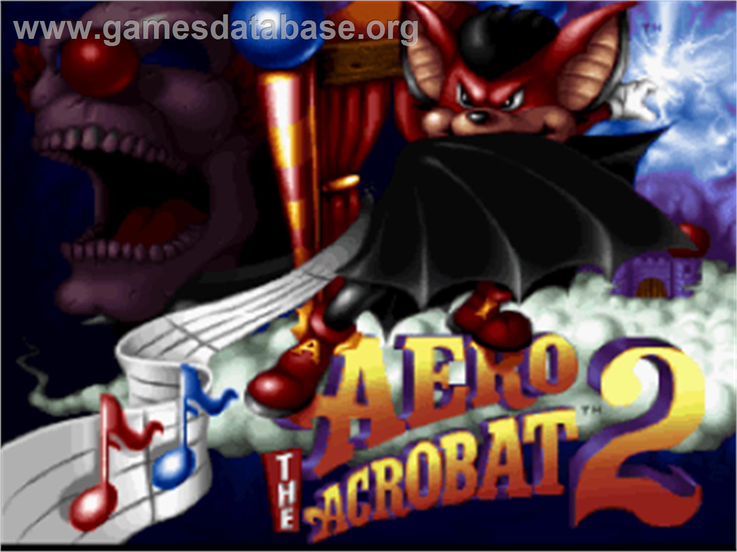 Aero the Acro-Bat 2 - Nintendo SNES - Artwork - Title Screen