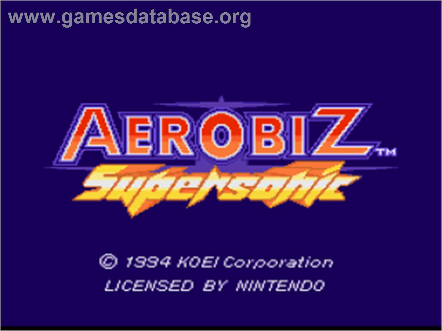 Aerobiz Supersonic - Nintendo SNES - Artwork - Title Screen