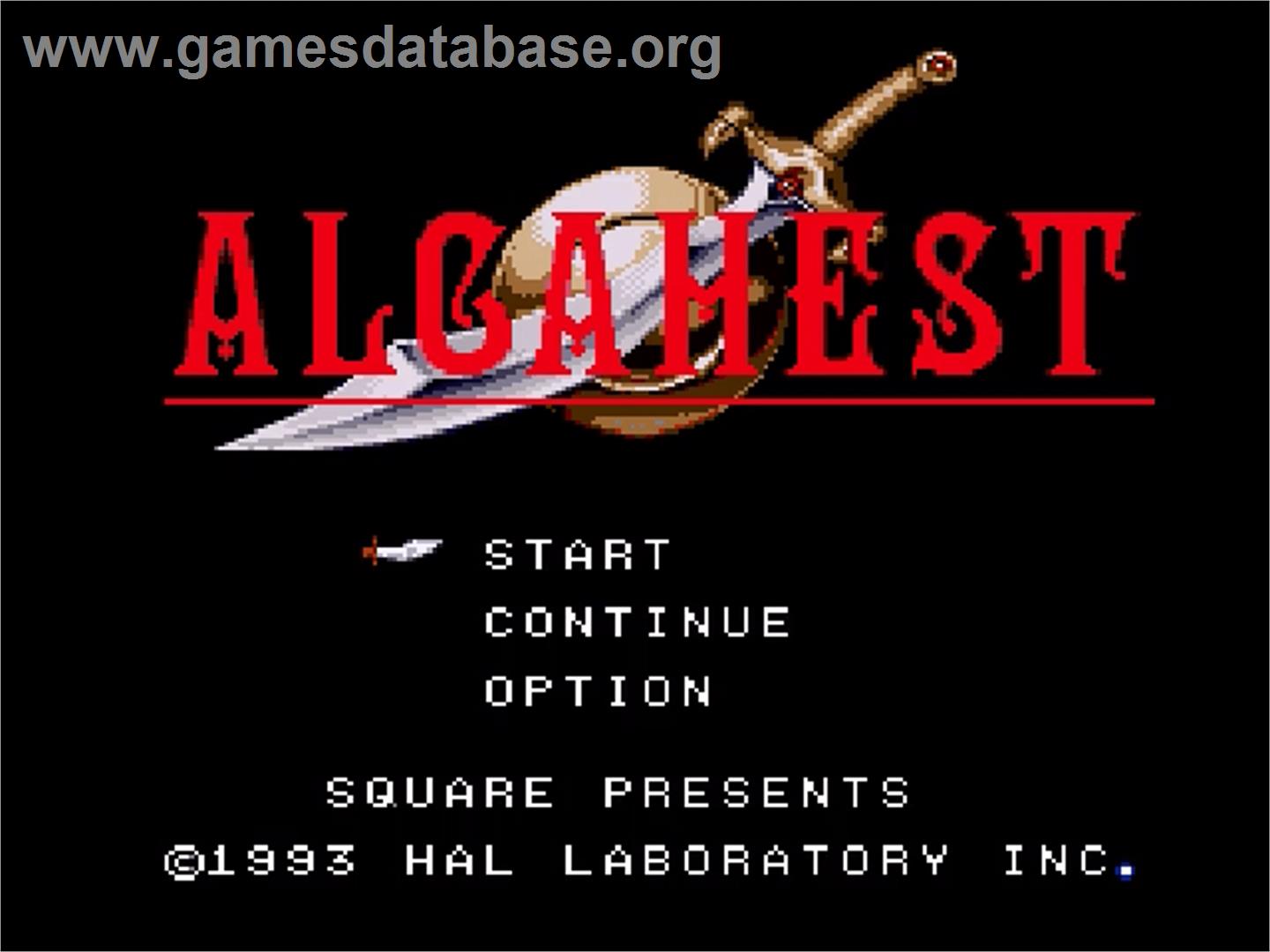 Alcahest - Nintendo SNES - Artwork - Title Screen