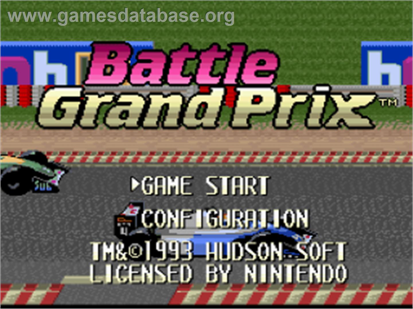 Battle Grand Prix - Nintendo SNES - Artwork - Title Screen