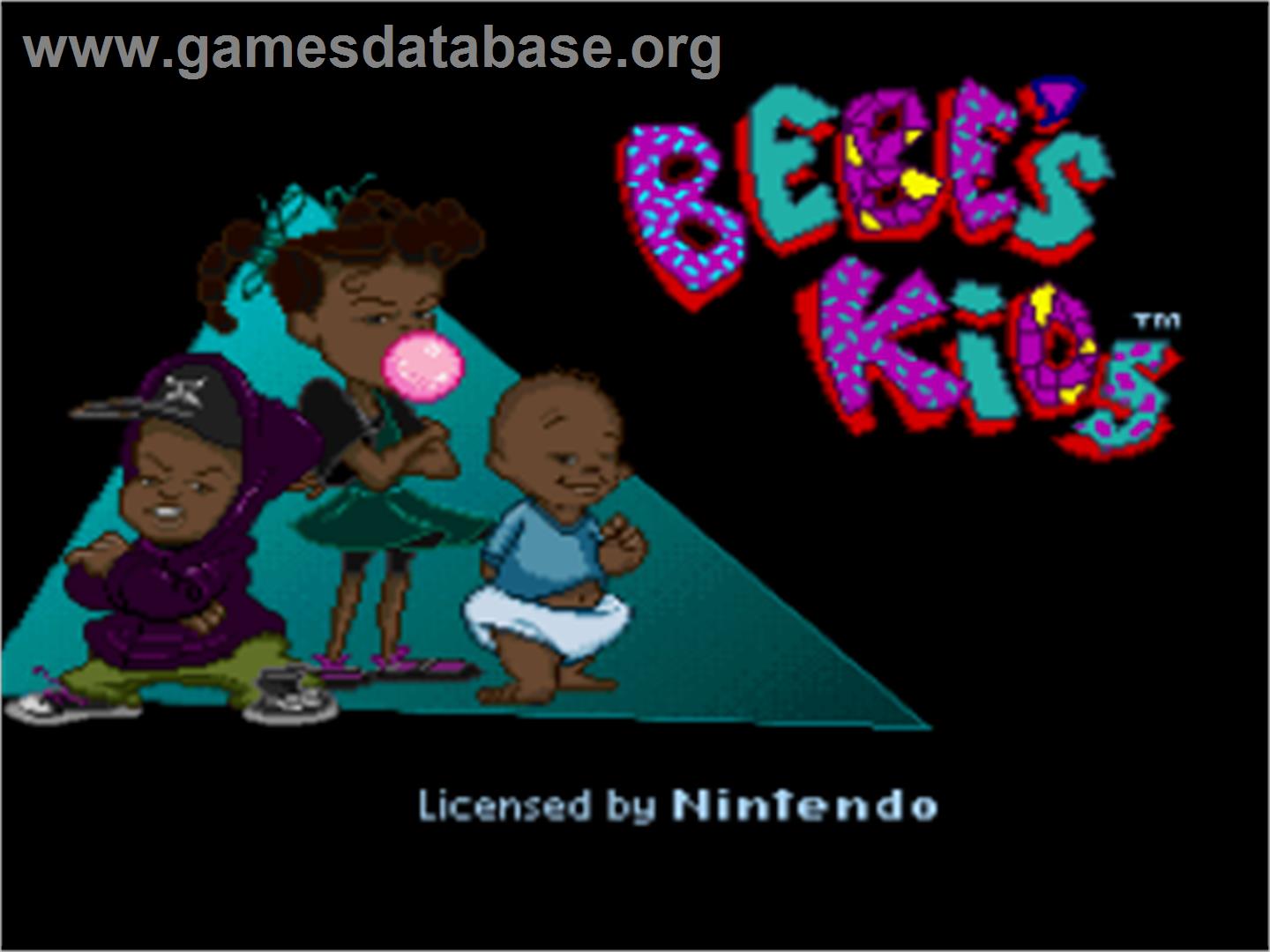 Bebe's Kids - Nintendo SNES - Artwork - Title Screen