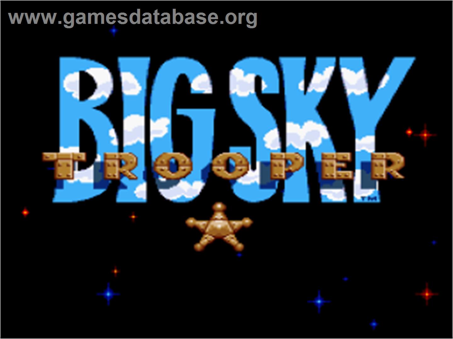 Big Sky Trooper - Nintendo SNES - Artwork - Title Screen