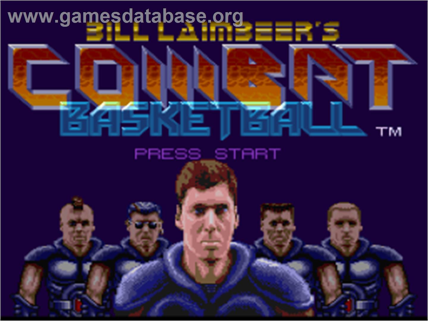 Bill Laimbeer's Combat Basketball - Nintendo SNES - Artwork - Title Screen
