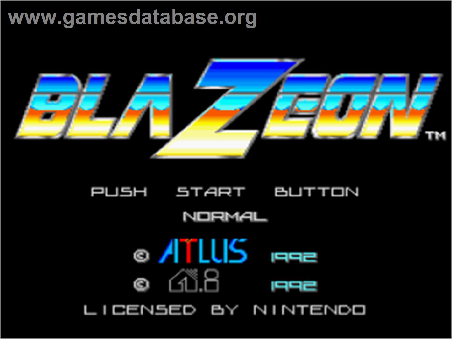 BlaZeon: The Bio-Cyborg Challenge - Nintendo SNES - Artwork - Title Screen