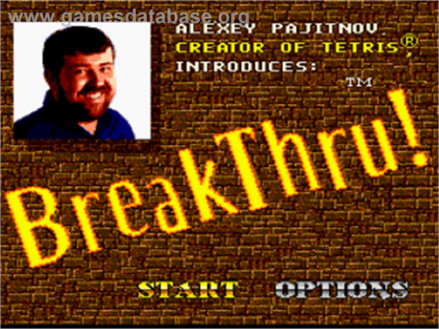 BreakThru! - Nintendo SNES - Artwork - Title Screen