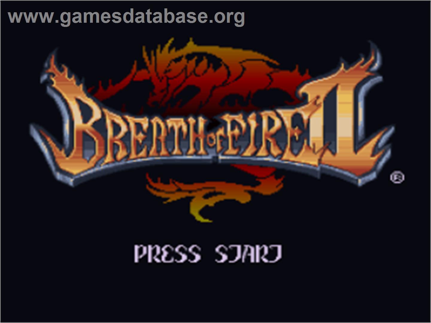Breath of Fire II: Shimei no Ko - Nintendo SNES - Artwork - Title Screen