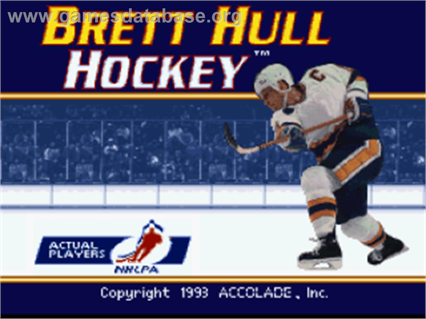 Brett Hull Hockey - Nintendo SNES - Artwork - Title Screen