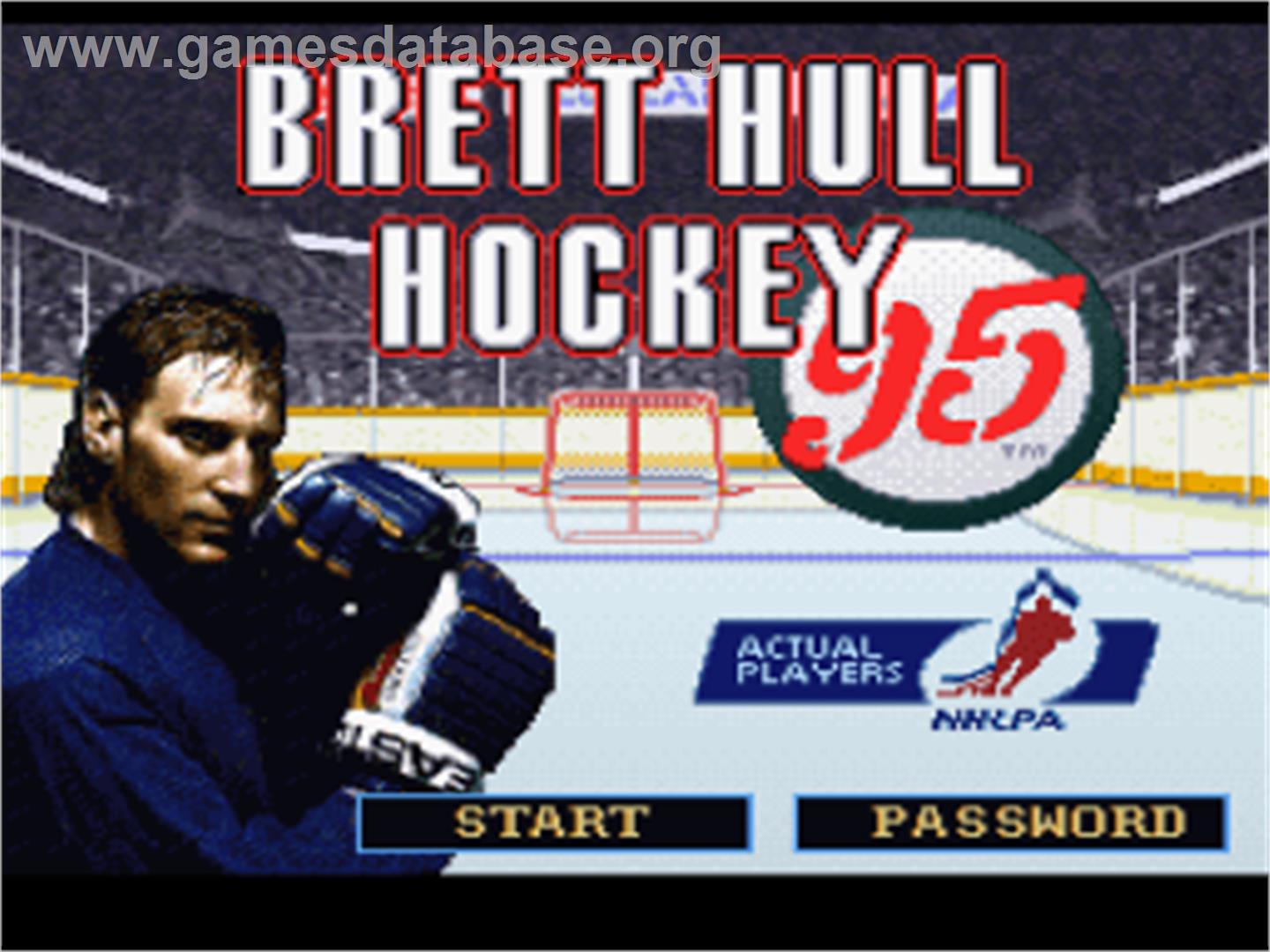 Brett Hull Hockey 95 - Nintendo SNES - Artwork - Title Screen