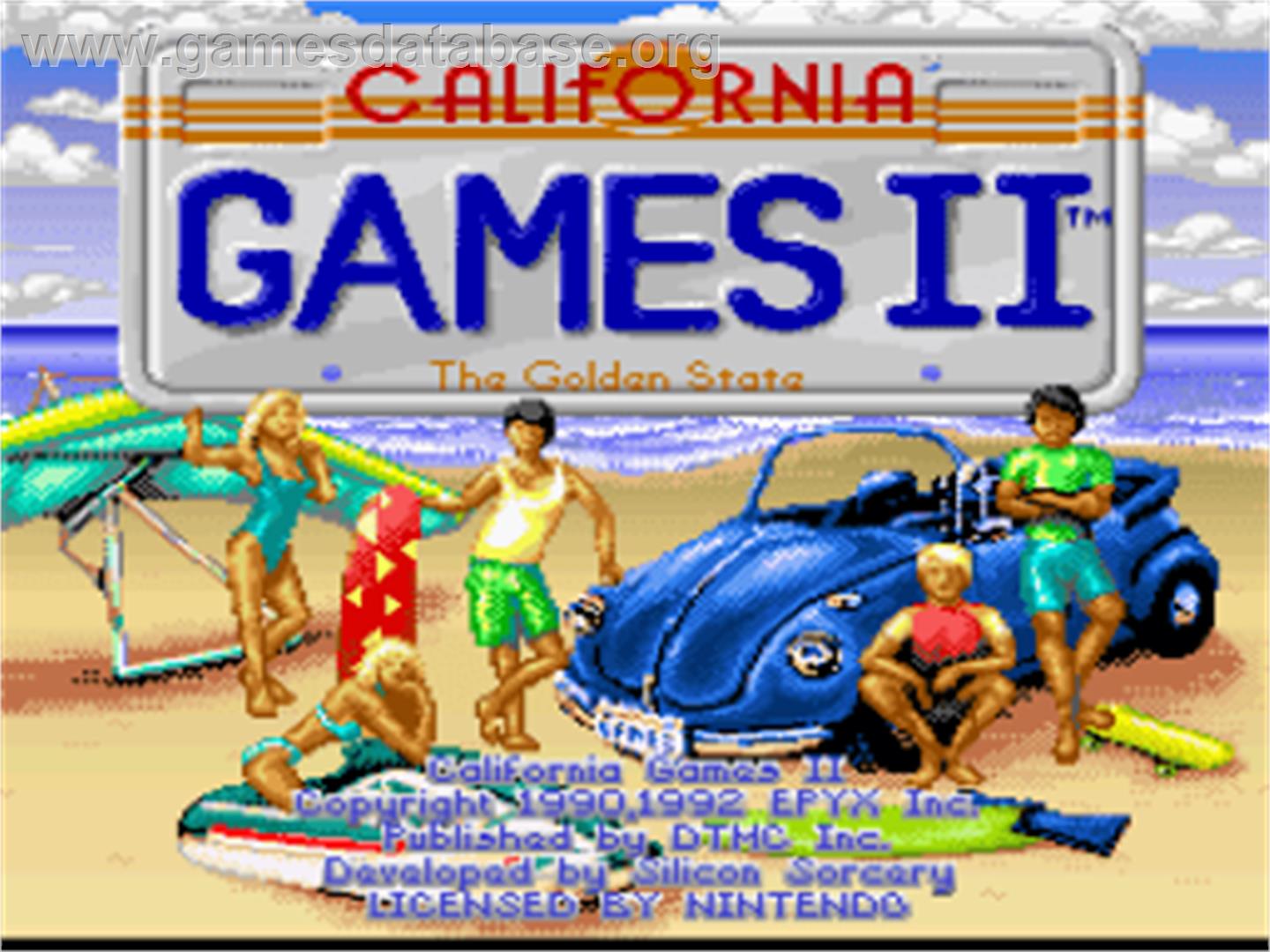California Games II - Nintendo SNES - Artwork - Title Screen