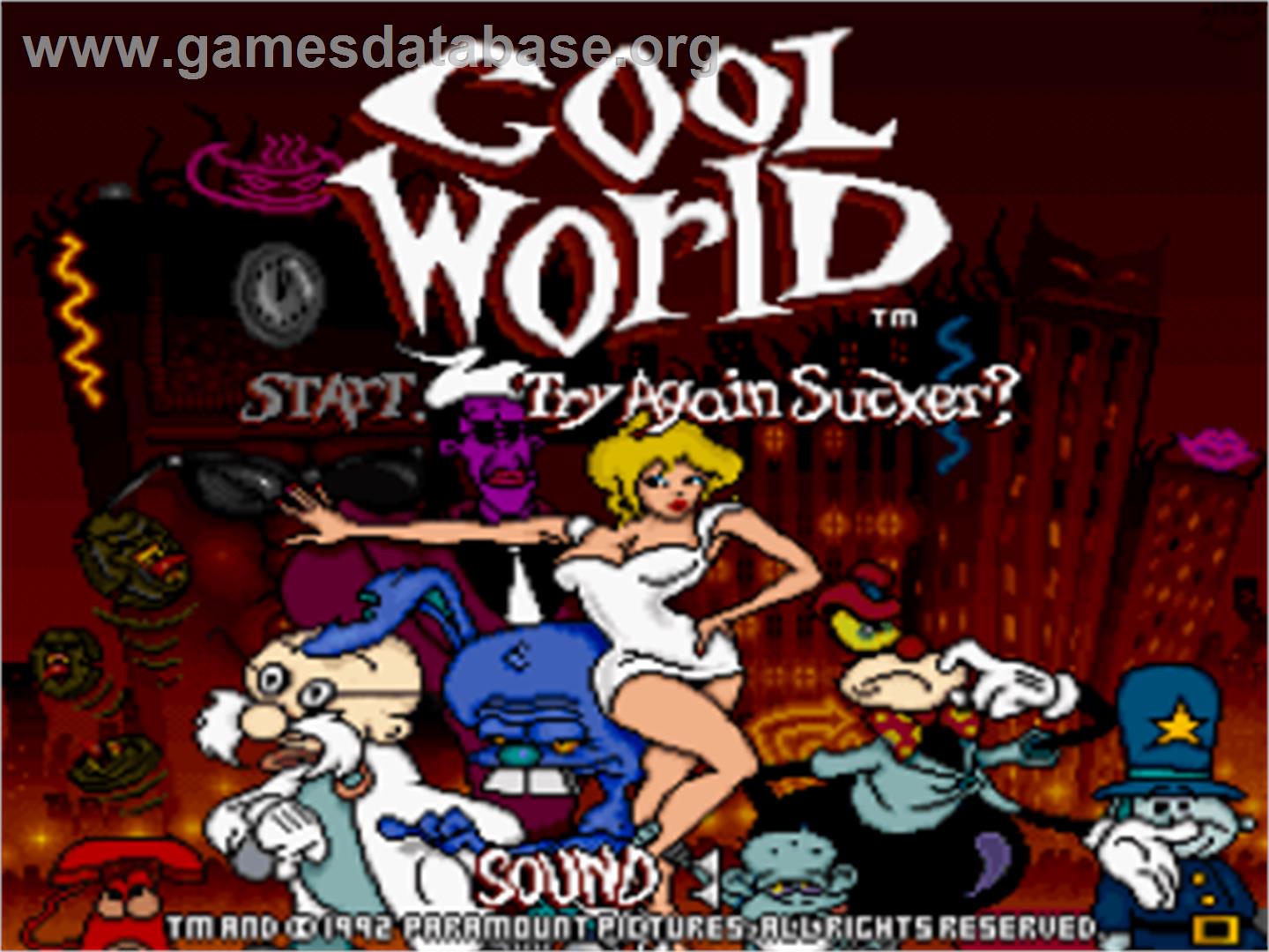 Cool World - Nintendo SNES - Artwork - Title Screen