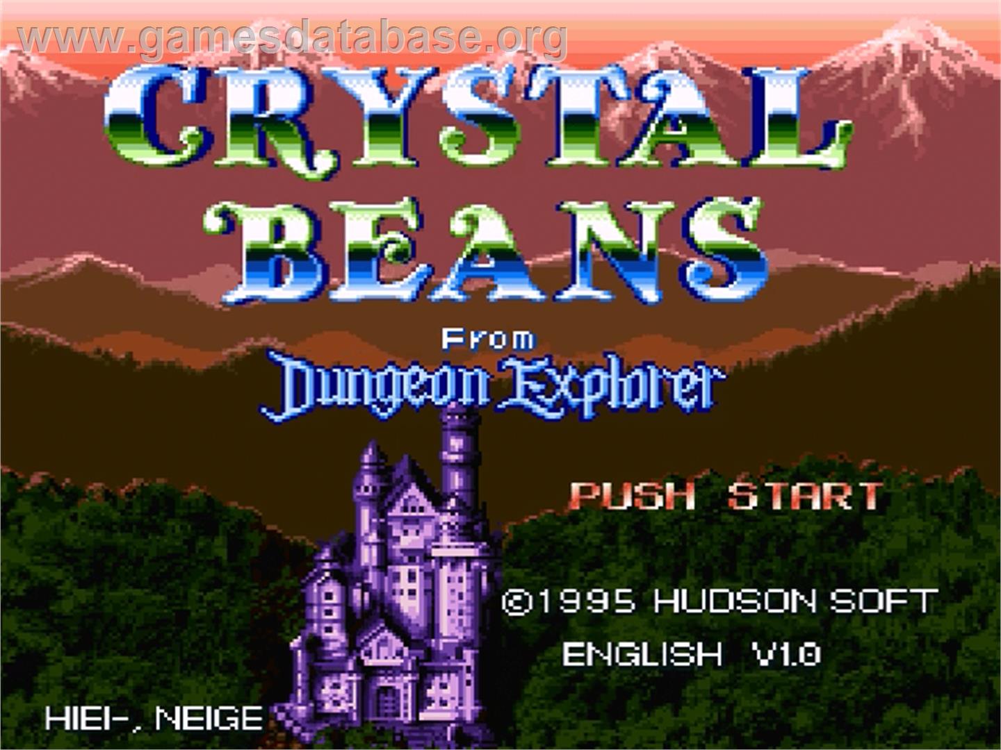 Crystal Beans From Dungeon Explorer - Nintendo SNES - Artwork - Title Screen