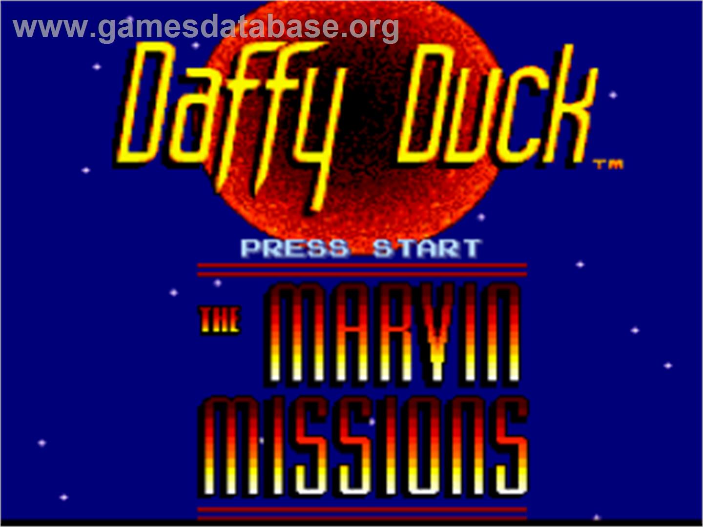 Daffy Duck: The Marvin Missions - Nintendo SNES - Artwork - Title Screen