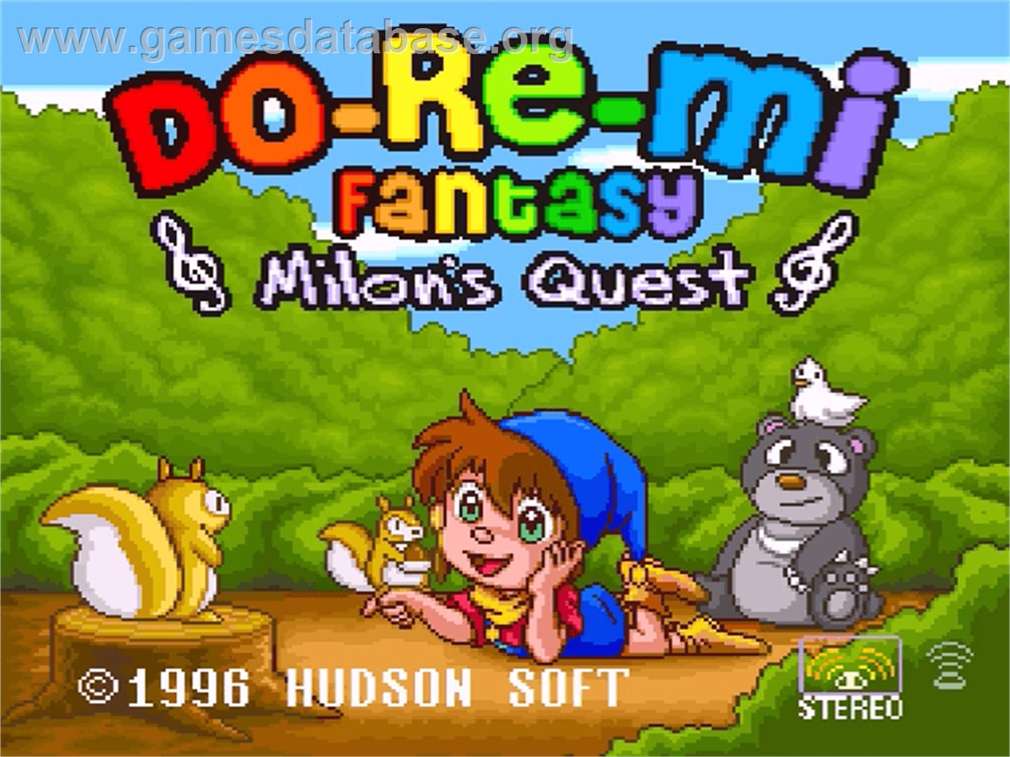 Do Re Mi Fantasy: Milon no DokiDoki Daibouken - Nintendo SNES - Artwork - Title Screen
